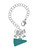 Acrylic Teal Megaphone - Bow Charm Accessory for Tumblers and Thermal Cups