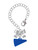Acrylic Royal Blue Megaphone - Bow Charm Accessory for Tumblers and Thermal Cups