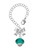 Teal Faceted Glass Spinner - Bow Charm Accessory for Tumblers and Thermal Cups