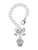 Silver Plated Faith on White Spinners - Bow Charm Accessory for Tumblers and Thermal Cups