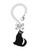 Acrylic Sitting Black Cat with Crystal Eyes - Bow Charm Accessory for Tumblers and Thermal Cups