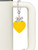 Acrylic 1" Yellow Heart - Bow Charm Accessory for Tumblers and Thermal Cups