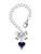 Silver Plated Small Long Purple Heart - Bow Charm Accessory for Tumblers and Thermal Cups