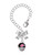 Silver Plated Wide Hot Pink Cheetah Print Band Spinner - Bow Charm Accessory for Tumblers and Thermal Cups