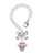 Silver Plated Crystal Pink Spinner - Bow Charm Accessory for Tumblers and Thermal Cups