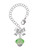 Lime Green Faceted Glass Spinner - Bow Charm Accessory for Tumblers and Thermal Cups
