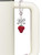 Silver Plated Large Enamel Strawberry - Bow Charm Accessory for Tumblers and Thermal Cups