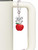 Silver Plated Large Red Apple - Bow Charm Accessory for Tumblers and Thermal Cups