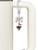 Silver Plated Candy Cane with Green Bow - Bow Charm Accessory for Tumblers and Thermal Cups