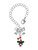 Silver Plated Candy Cane with Green Bow - Bow Charm Accessory for Tumblers and Thermal Cups