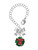 Silver Plated Enamel Wreath with Bow - Bow Charm Accessory for Tumblers and Thermal Cups