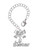 Silver Plated Lil Sister Cutout - Bow Charm Accessory for Tumblers and Thermal Cups