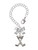 Silver Plated Golf Clubs with Golf Ball - Bow Charm Accessory for Tumblers and Thermal Cups