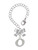 Silver Plated Large Initial - O - Bow Charm Accessory for Tumblers and Thermal Cups