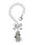 Silver Plated Golf Club Bag - Bow Charm Accessory for Tumblers and Thermal Cups