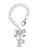 Silver Plated Large Initial - P - Bow Charm Accessory for Tumblers and Thermal Cups