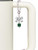 Silver Plated Mini Green Four Leaf Clover with Heart Leaves - Bow Charm Accessory for Tumblers and Thermal Cups