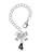 Silver Plated Black Number - 4 - Bow Charm Accessory for Tumblers and Thermal Cups
