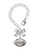 Silver Plated Large Football - Bow Charm Accessory for Tumblers and Thermal Cups