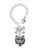 Silver Plated Large Bear - Mascot - Bow Charm Accessory for Tumblers and Thermal Cups