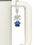 Silver Plated Large Royal Blue Paw - Bow Charm Accessory for Tumblers and Thermal Cups