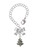 Silver Plated Antiqued Christmas Tree - Bow Charm Accessory for Tumblers and Thermal Cups