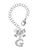 Silver Plated Large Initial - G - Bow Charm Accessory for Tumblers and Thermal Cups