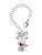 Silver Plated Lined Angel with Red Heart - Bow Charm Accessory for Tumblers and Thermal Cups
