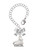 Silver Plated White Ice Skates - Bow Charm Accessory for Tumblers and Thermal Cups