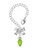 Silver Plated Christmas Lights - Lime Green Resin - Bow Charm Accessory for Tumblers and Thermal Cups