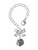 Silver Plated Small Indian - Mascot - Bow Charm Accessory for Tumblers and Thermal Cups