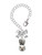Silver Plated Antiqued Bunny Head - Bow Charm Accessory for Tumblers and Thermal Cups