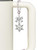 Silver Plated Snowflake with Clear Crystal - Bow Charm Accessory for Tumblers and Thermal Cups