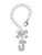 Silver Plated Crystal Initial - J - Bow Charm Accessory for Tumblers and Thermal Cups