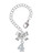 Silver Plated Number - 4 - Bow Charm Accessory for Tumblers and Thermal Cups