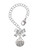 Silver Plated Large Basketball - Bow Charm Accessory for Tumblers and Thermal Cups