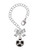Silver Plated Soccer ball - Bow Charm Accessory for Tumblers and Thermal Cups