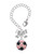 Silver Plated Enamel Pink Soccer ball - Bow Charm Accessory for Tumblers and Thermal Cups