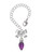 Silver Plated Christmas Lights - Purple Resin - Bow Charm Accessory for Tumblers and Thermal Cups