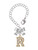 Gold-tone Crystal Initial - R - Bow Charm Accessory for Tumblers and Thermal Cups