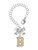 Gold-tone Crystal Initial - B - Bow Charm Accessory for Tumblers and Thermal Cups