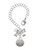 Silver Plated Volleyball or Water Polo Ball - Bow Charm Accessory for Tumblers and Thermal Cups
