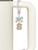 Gold-tone Crystal Initial - S - Bow Charm Accessory for Tumblers and Thermal Cups
