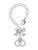 Silver Plated Handcuffs - Bow Charm Accessory for Tumblers and Thermal Cups
