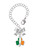 Silver Plated Irish Flag Shamrock - Bow Charm Accessory for Tumblers and Thermal Cups