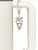 Gold-tone Crystal Initial - V - Bow Charm Accessory for Tumblers and Thermal Cups