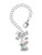 Silver Plated 3-D Bunny - Bow Charm Accessory for Tumblers and Thermal Cups