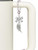 Silver Plated Textured Angel Wing - Bow Charm Accessory for Tumblers and Thermal Cups