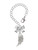Silver Plated Textured Angel Wing - Bow Charm Accessory for Tumblers and Thermal Cups