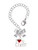 Silver Plated I love to Cheer with Red Heart - Bow Charm Accessory for Tumblers and Thermal Cups